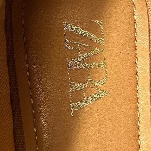 Zara Canvas Tan Colored Loafer w/ Embellishments!! - Picture 6 of 14